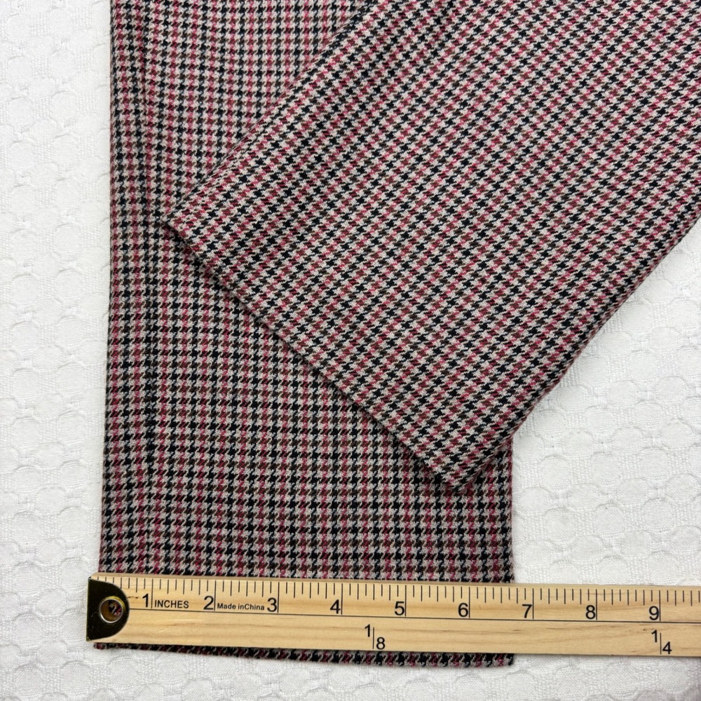 Veronica Beard Pants Women Size 2 Houndstooth Plaid Trousers Cropped Made in USA - Picture 10 of 10